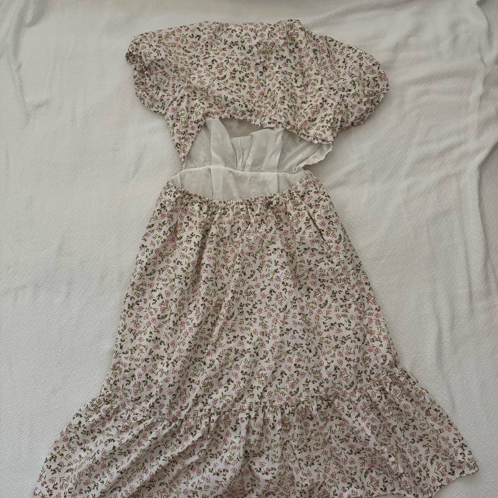 J.Crew Women's Side-Cutout Cotton Poplin Dress in Meadow Floral Size 16 - Picture 3 of 6